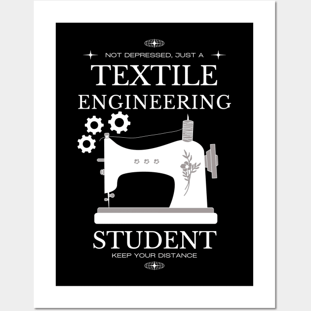 Textile Engineering - Black Version - Engineers Wall Art by Millusti